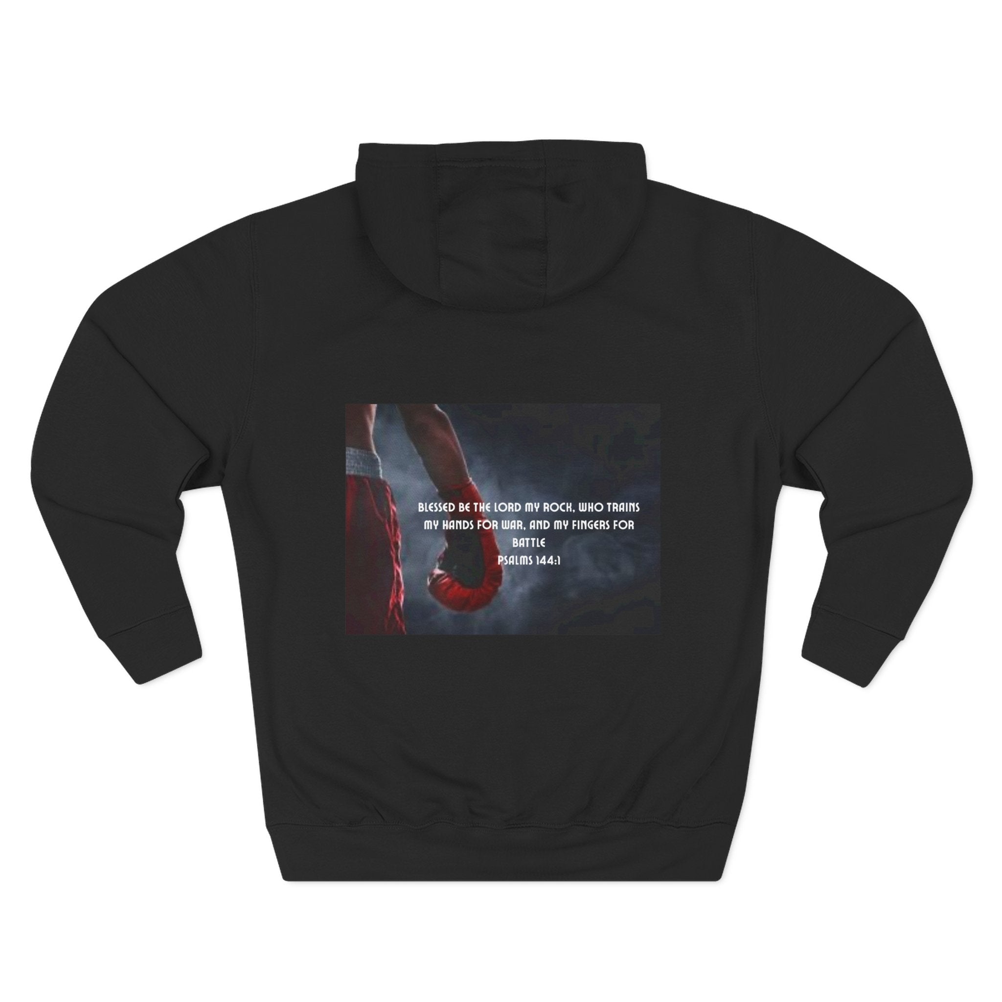 Inspirational Three-Panel Fleece Hoodie for Motivated Individuals
